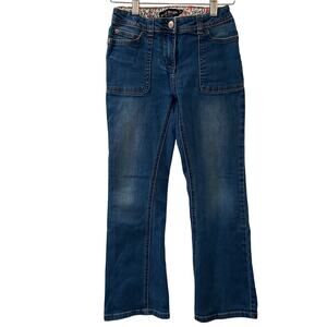Mini Boden Patch Pocket Jeans sz 10 adjustable waist tabs